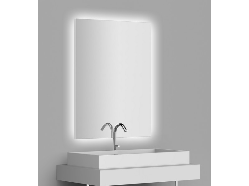 Miroir avec lumière LED en arrière, chauffage Infrarouge - Ecosource