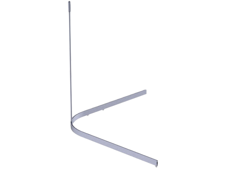 Corner shower curtain rod 80 x 80 cm alu Haccess Haccess
